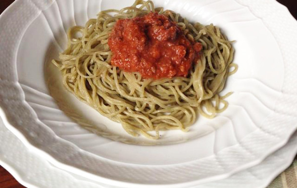 Tagliolini with Cotechino and Tomato sauce