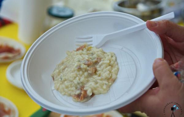 Risotto alle castagne, Crudo di Parma e Castelmagno