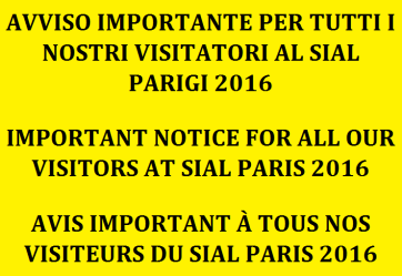 AVVISO IMPORTANTE – IMPORTANT NOTICE – AVIS IMPORTANT